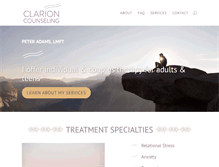 Tablet Screenshot of clarioncounseling.com